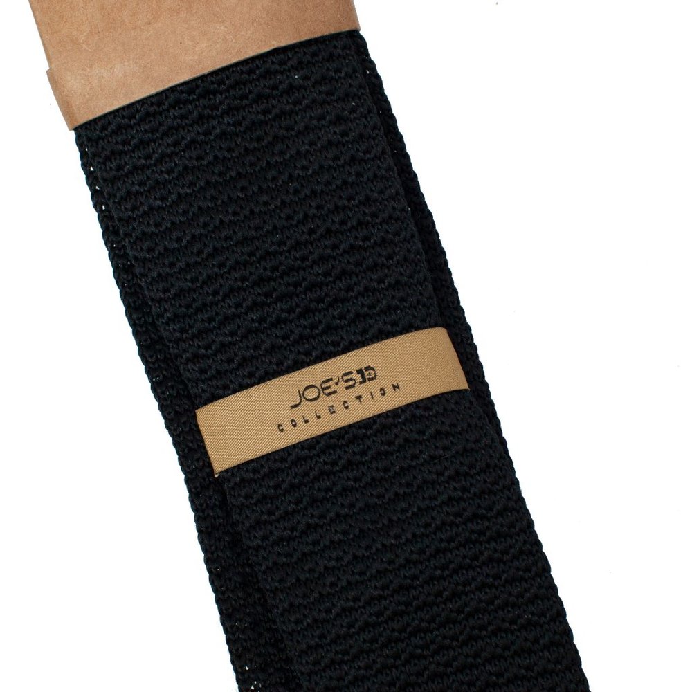 Joe's Collection Black Tie & Gingham Pocket Square Set - Picture 4 of 5